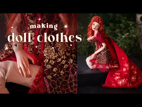 Making doll clothes for porcelain BJD - embroidery, beading, BJD shoes | Nymphai Dolls