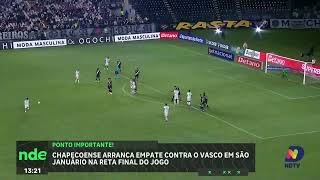 Chape soma ponto importante contra o Vasco em São Januário