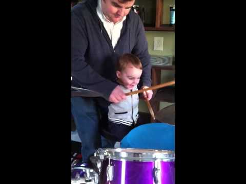 Georgie & Dada Drum!