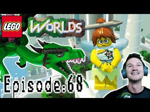 Let's Play Lego Worlds: Episode 68: Unlocking a Green Dragon and Moving in More Friends!