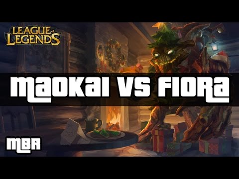 Festive Maokai Vs Fiora Top Lane - League of Legends Gameplay - HD