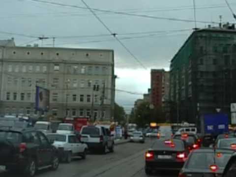 Time-lapse cab-view on tram line from Lesnaya to Komsomolskaya, route 7