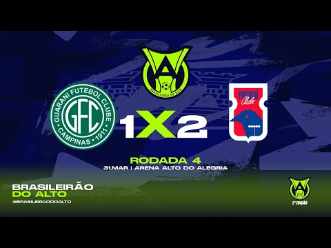 2ºTemp. 4ª RODADA:  GUARANI 1x2 PARANÁ