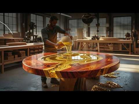 I Turned Yellow and Red Hardwood Into a Luxury Epoxy Table Worth Thousands !