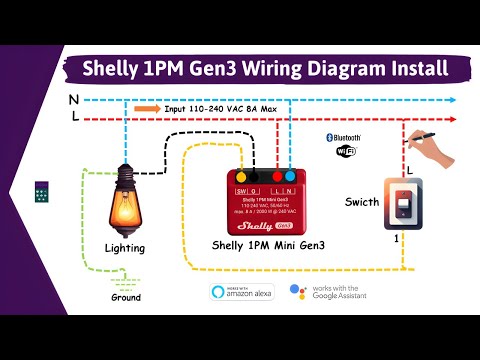 How To Install Shelly 1PM Mini Gen3 Smart Switch Relay With Power Metering For Home Automation