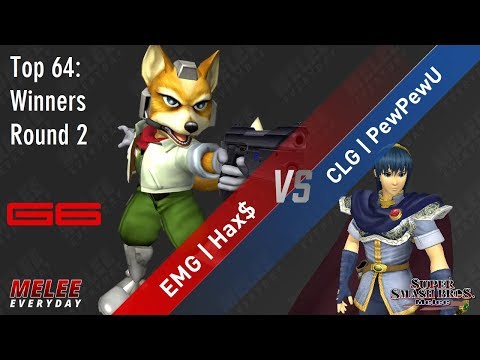 Genesis 6 - EMG | Hax$ (Fox) vs. CLG | PewPewU (Marth) - SSBM - Top 64 - WR2