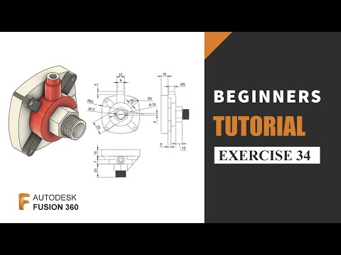 Autodesk Fusion 360 Tutorial for Beginners | Exercise 34 | Learn the basics of designing