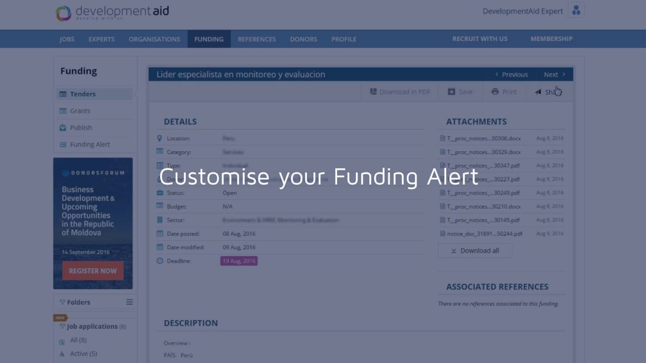 Search for Open Tenders for Individuals