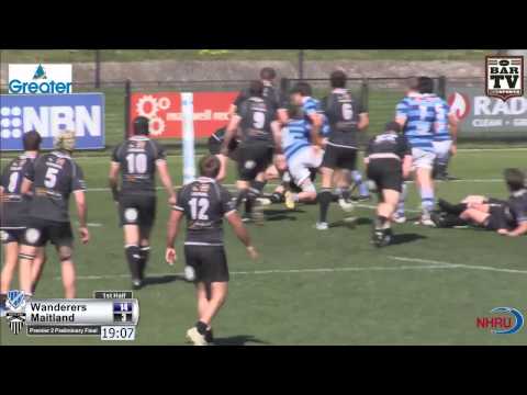 2014 NHRU Preliminary Final Premier 2 Highlights - Wanderers V Maitland