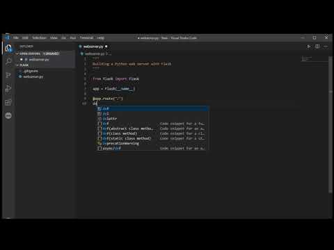 Flask 01 Your First Python Web Server