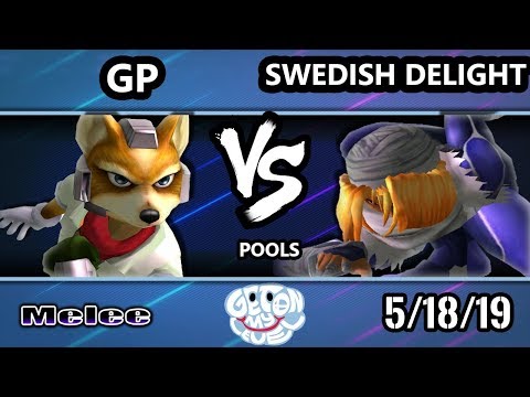 GOML 2019 SSBM - GP (Fox) Vs. Swedish Delight (Sheik) Smash Melee Tournament Pools