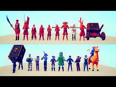 MEGA DYNASTY TEAM vs MEGA WILD WEST TEAM 1 | TABS - Totally Accurate Battle Simulator