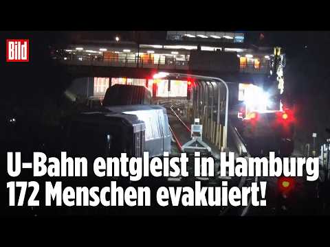 UNFALL-SCHOCK IN HAMBURG. U-Bahn-Entgleisung sorgt für dramatische Rettung in Hamburg