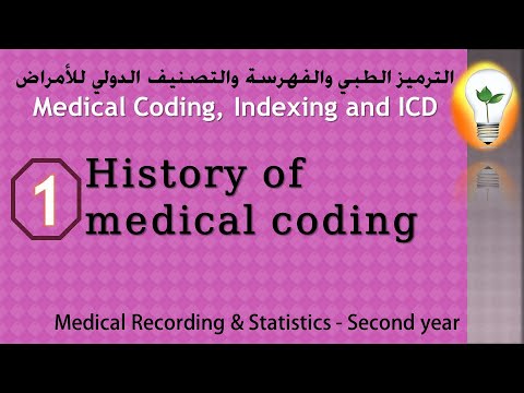 Medical Coding I C D 1 History of medical coding تاريخ الترميز الطبي
