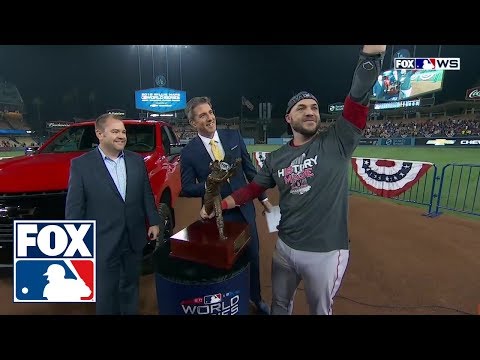 Watch Steve Pearce accept the 2018 World Series MVP award | FOX MLB