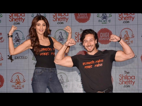 Tiger Shroff And Shilpa Shetty Kundra Launch Her New Website On Fitness