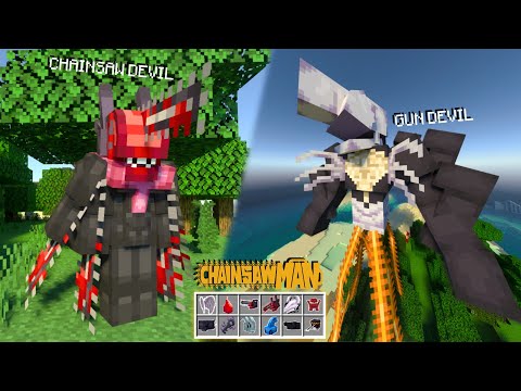 BECOME THE DEVIL CHAINSAWMAN In Minecraft PE !!  THIS FIX IS THE COOLEST CHAINSAWMAN ADDON CUY !!