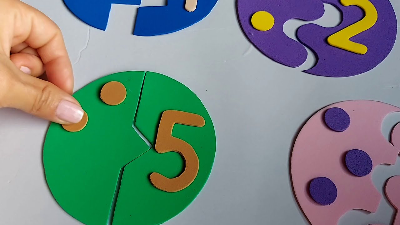 Conteo y reconocimiento de colores/ Rompecabezas con los números