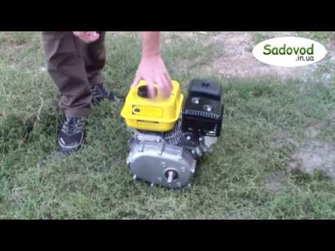 Двигатель Sadko GE-200R Pro с редуктором в работе