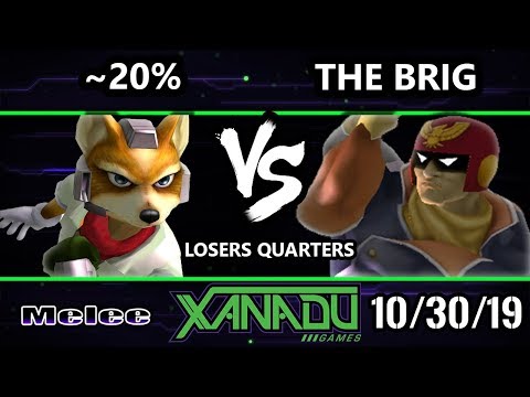 S@X 326 SSBM - ~20% (Fox) Vs. The Brig (Captain Falcon) Smash Melee Losers Quarters