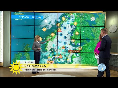 Varning för stora snömängder - Nyhetsmorgon (TV4)