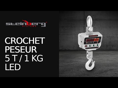 Vidéo - Balance suspendue - 5 000 kg/1 kg - LED - avec télécommande
