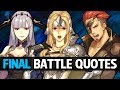 Fire Emblem Echoes: Shadows of Valentia - All Allies Final Battle Quotes (+DLC Units)