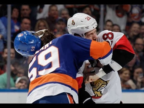 Hockey Fight - Brett Gallant vs Matt Kassian KO Live April 8, 2014
