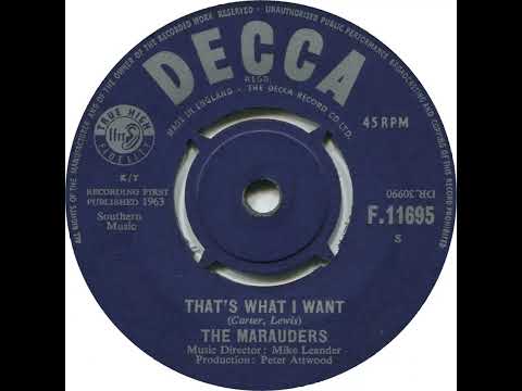 UK New Entry 1963 (168) The Marauders - That's What I Want