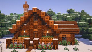 Building a Cozy Spruce Cabin - Minecraft Relaxing Longplay [No Commentary]