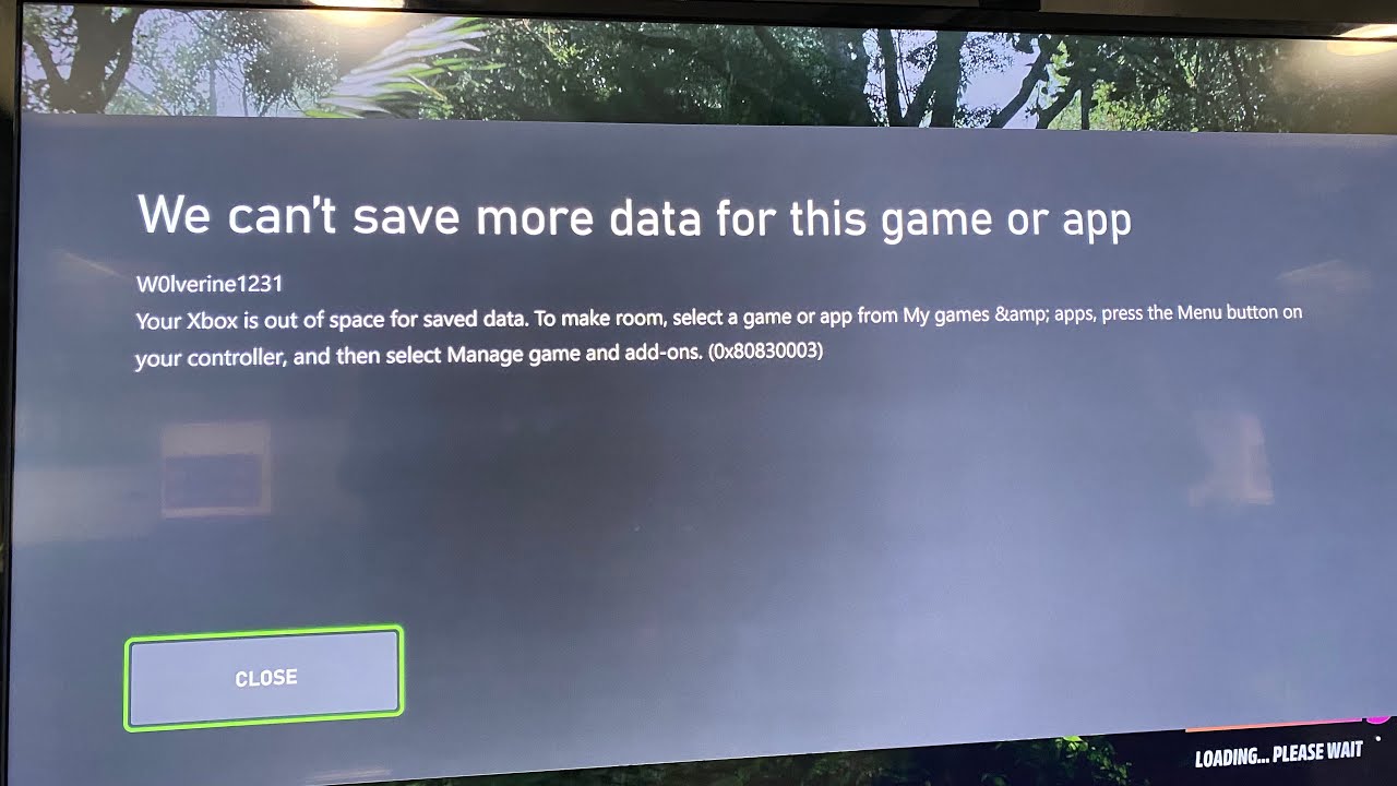 Xbox Error 0x80830003
