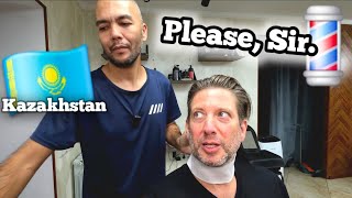 $6 "Tajikistan Beard" Trim Barber Shave in Kazakhstan 💈🇰🇿 