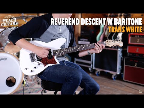 Reverend  Descent W Barotone 2025 - Trans White with case image 26