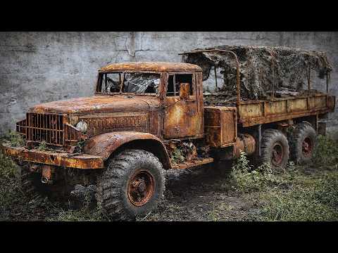 Restoration Abandoned Semi Trailer Truck! UNBELIEVABLE Truck Transformation& Rescue Car