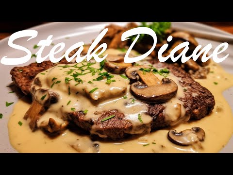 Steak Diane a 70's classic with brandy, cream and mushrooms