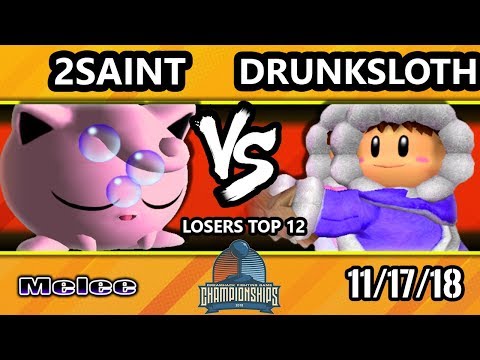 DHATL18 SSBM - Drunksloth (Ice Climbers) Vs. MnT | 2saint (Jigglypuff) - Smash Melee Losers Top 12