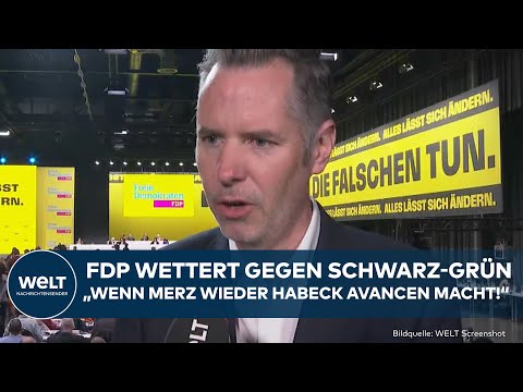 FDP-PARTEITAG: Schwarz-grün? Christian Dürr feuert gegen Merz und Habeck vor Bundestagswahl