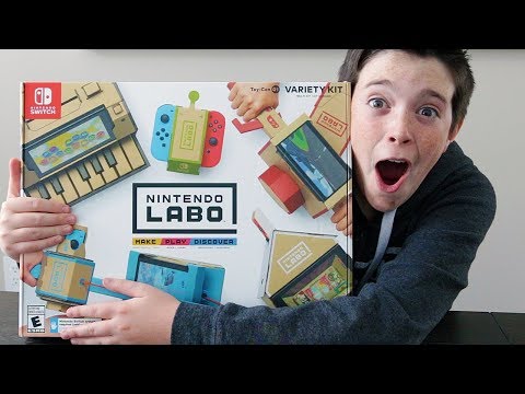 THEY GAVE US A NINTENDO LABO KIT!! FULL UNBOXING!!