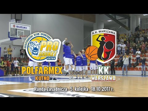 Skrót meczu Polfarmex Kutno - KK Warszawa - 18.10.2017