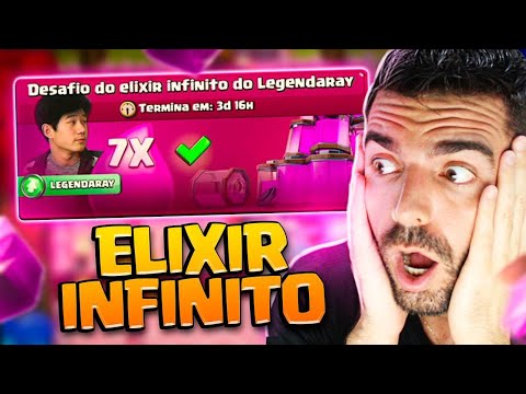 GANHEI O NOVO DESAFIO DO ELIXIR INFINITO NO CLASH ROYALE!