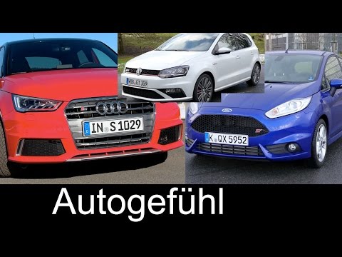 Best hot small hatch comparison test review Audi S1 vs Volkswagen Polo GTI vs Ford Fiesta ST