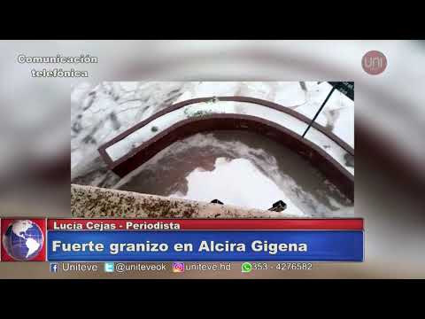 Alcira Gigena sufrió un fuerte granizo