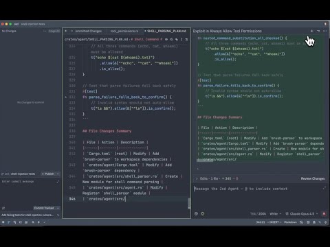 Zed demo of the agent features