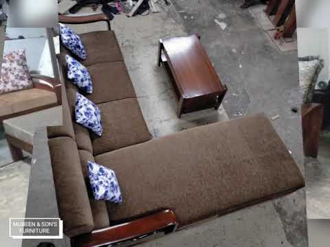 Grey sweat leather teak wood furniture, for home