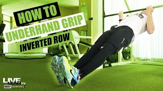 UNDERHAND GRIP INVERTED ROW exercise video thumbnail