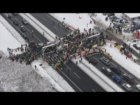 Nie dla S7 Protest na zakopiance w Głogoczowie 23.11.2025