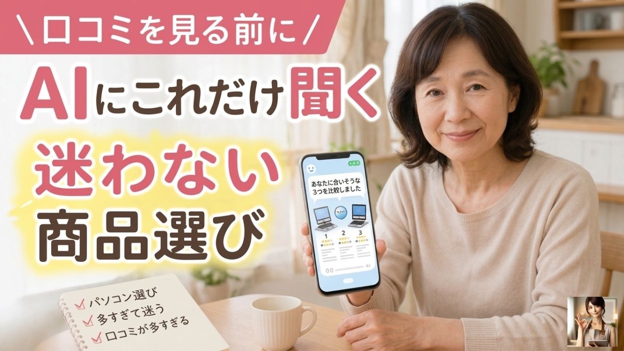 Amazonで失敗したくないなら、口コミを見る前にAIにこれだけ聞く