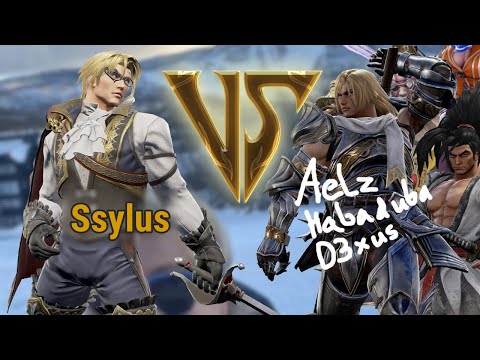 Ssylus (Raphael) VS  Aelz, Habaduba, D3xus(Siegfried, Cass, Hao, Voldo) | Soulcalibur VI