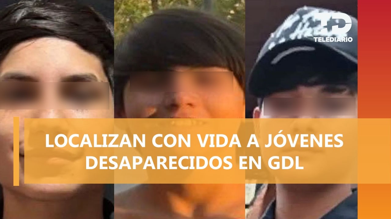 Localizan con vida a los 3 adolescentes desaparecidos tras graduarse en Guadalajara