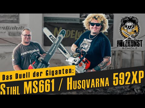 Carsten gegen Locke / Stihl MS661 vs. Husqvarna 592XP / Holzkunst Scholz offiziell